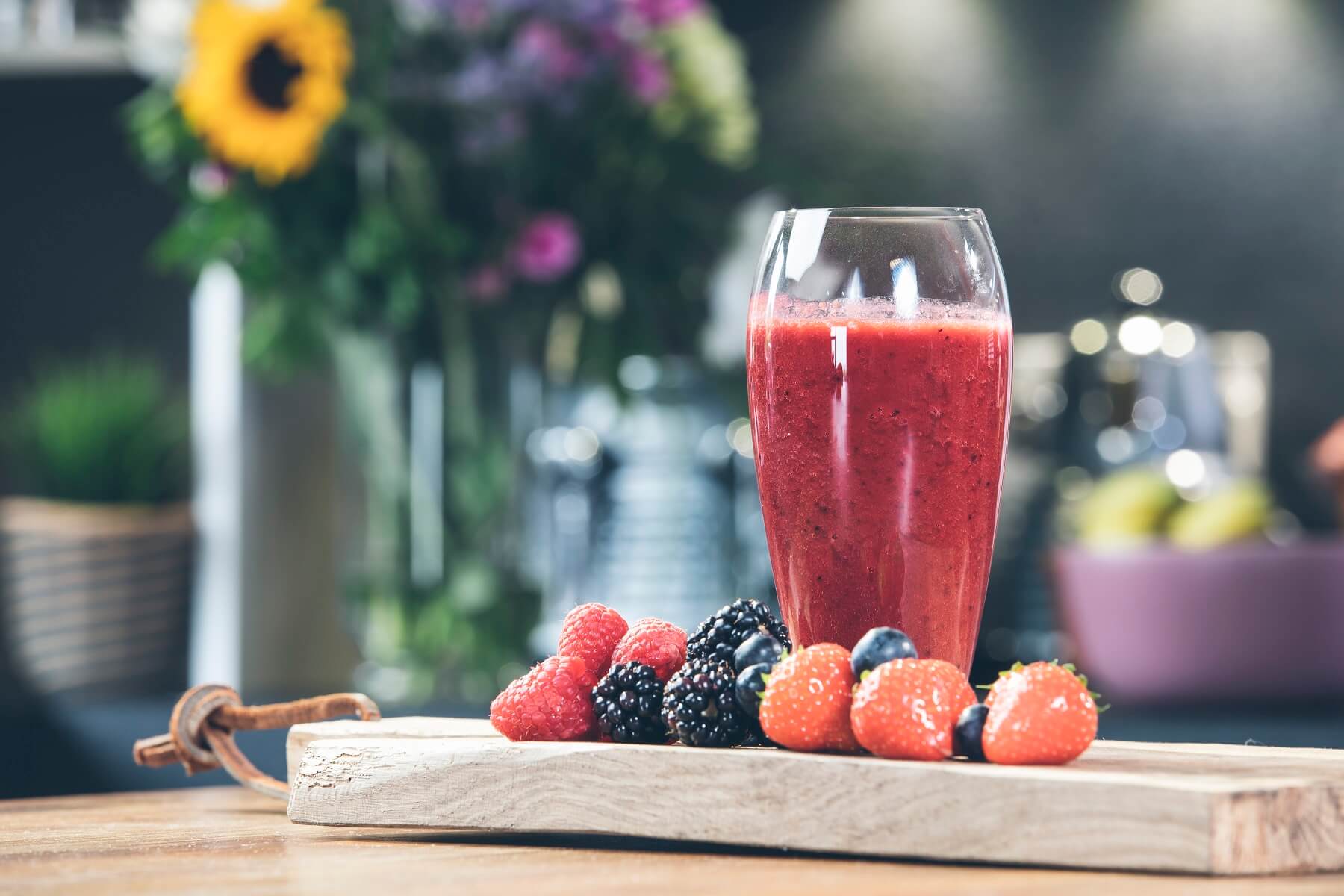 Antioxidant blast with blueberries, blackberries, raspberries and strawberries