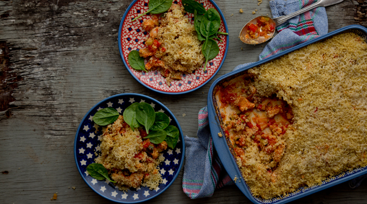 Turkey Pie with cous cous topping